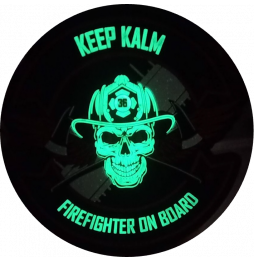 FIRE FIGHTER ON BOARD PATCH